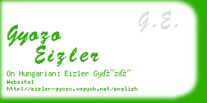 gyozo eizler business card